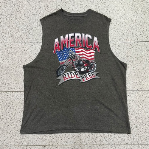 USA 박스 티셔츠 민소매 (XL)
