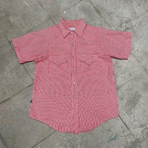 70s 록마운트 랜치웨어 웨스턴 깅엄 체크 셔츠 made in USA (S)