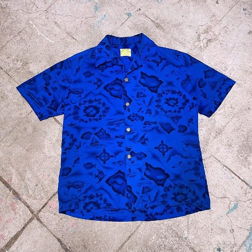 60s Ui-Maikai 하와이안 셔츠 made in Hawaii (L)