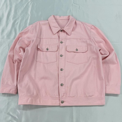 빈티지 핑크 트러커 자켓 (XL)