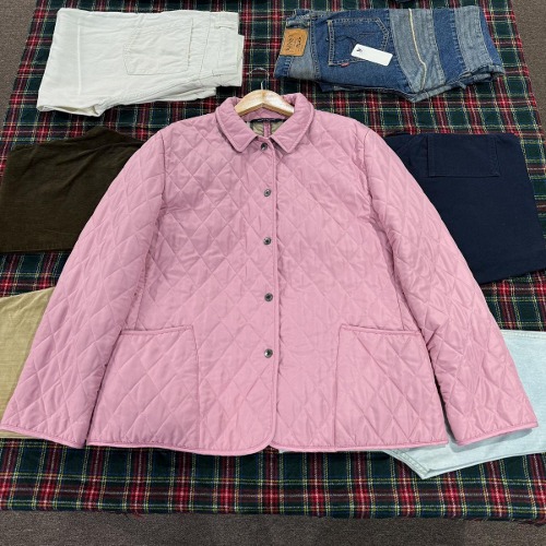 버버리 핑크 퀼팅 자켓 made in ENGLAND (L)